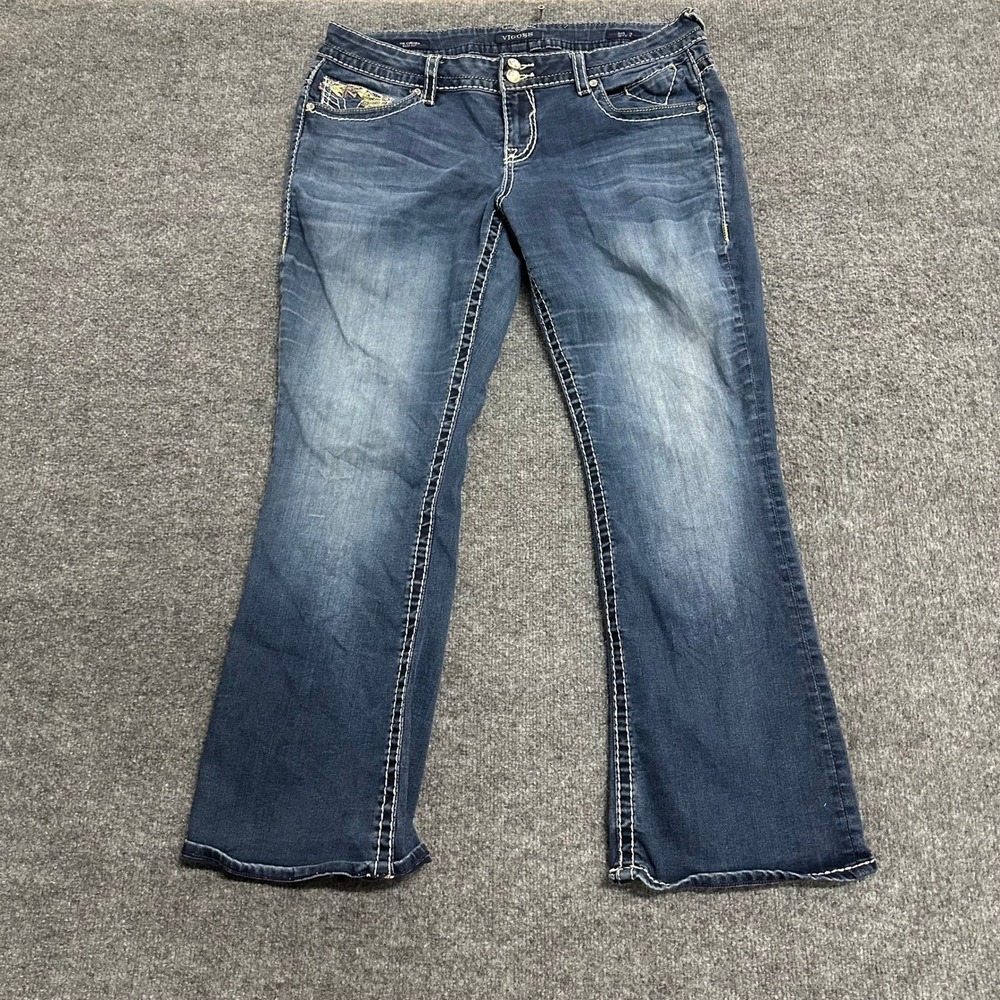 Vigoss Jeans Womens Size 18 Dark Wash The Chelsea Bootcut Thick Stitch Stretch
